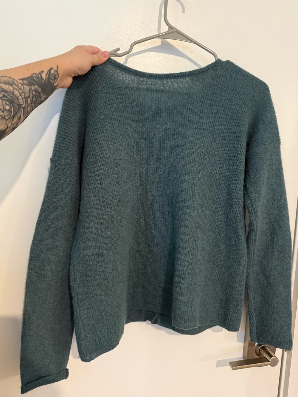 Sezane S gaspard cardigan sage green Button-Front Sweater Cardigan - Picture 6 of 6